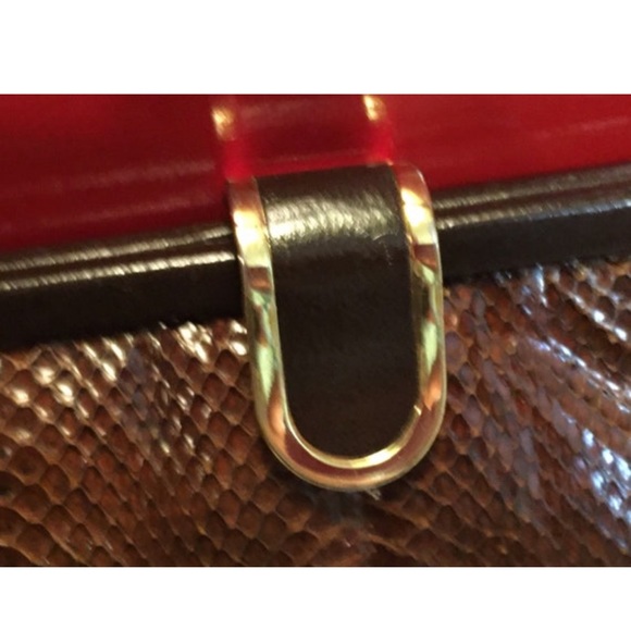 Vintage Snake Skin Clutch Purse - Picture 7 of 15